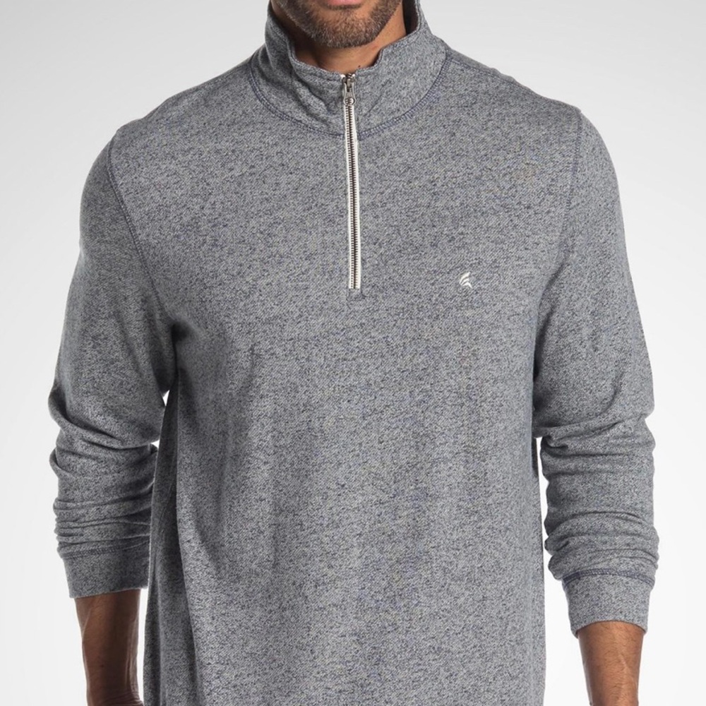 NWT Tailor Vintage Marled French Terry 1/4 Zip Sweatshirt